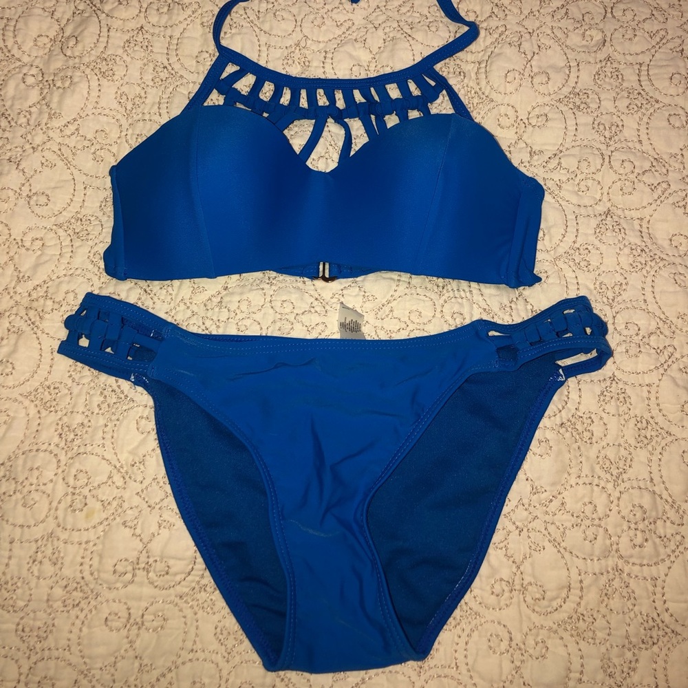 Blue bikini swimsuit